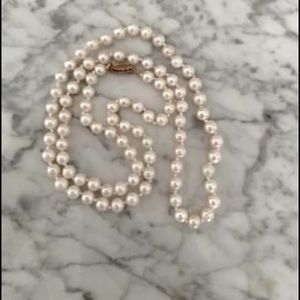 26” Akoya Pearl necklace (with appraisal).